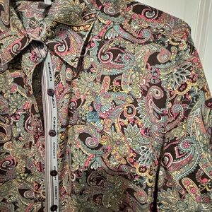 Cinch ladies Paisley Button-Up cowgirl western rodeo shirt. Size XL